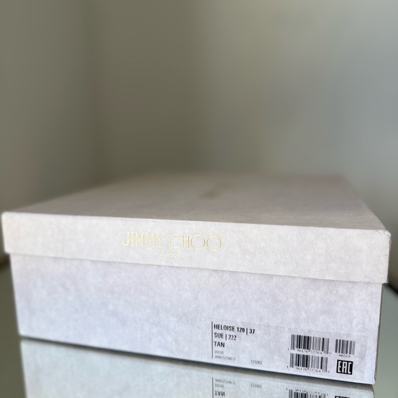 Like new JIMMY CHOO Heloise 120 knotted suede platform sandals 37 $950 - Picture 13 of 14